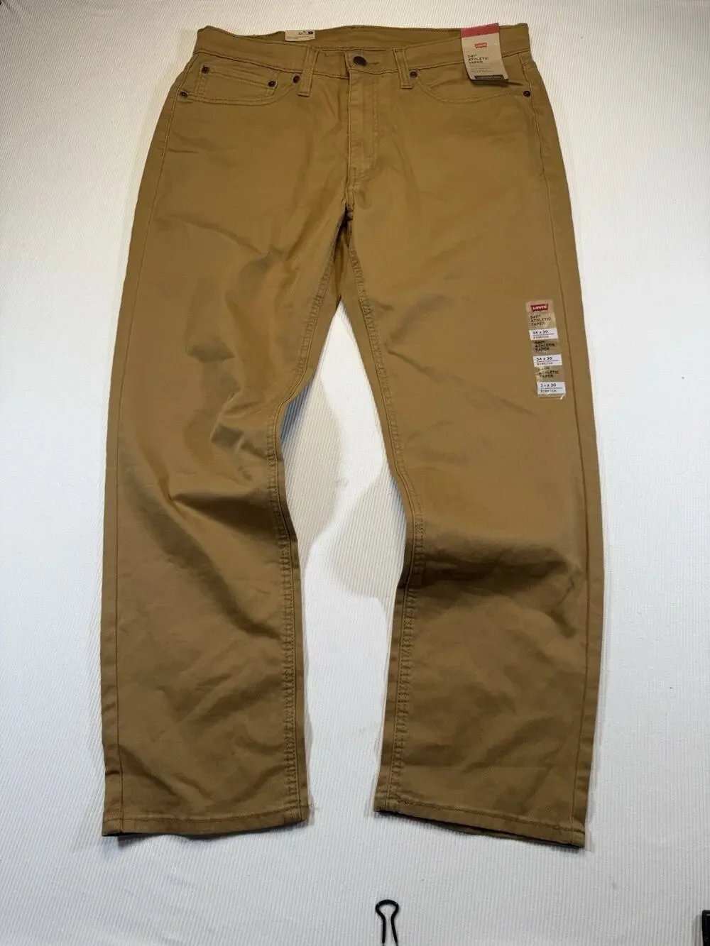 Levi’s 541 Athletic Taper Khaki Pants 34x30 Stretch Water Less New With Tags